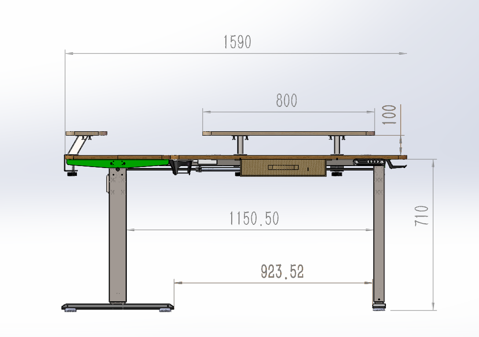 160 x 120cm L-förmiger Stehschreibtisch, verstellbarer elektrischer Sitz- und Stehpult für Zuhause und Büro mit Monitorständer und Schublade, Eiche