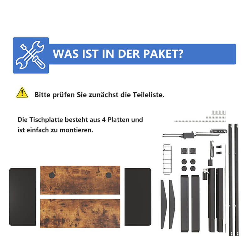 140 x 60cm Elektrisch Höhenverstellbarer Schreibtisch - Sitz-Stehpult für Büro & Home-Office, Rollen