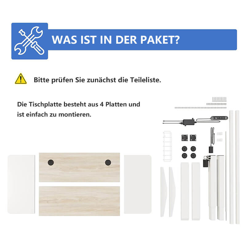 63" x 30" Standing Adjustable Height Desk Splice Board for Home & Office, White or Brown