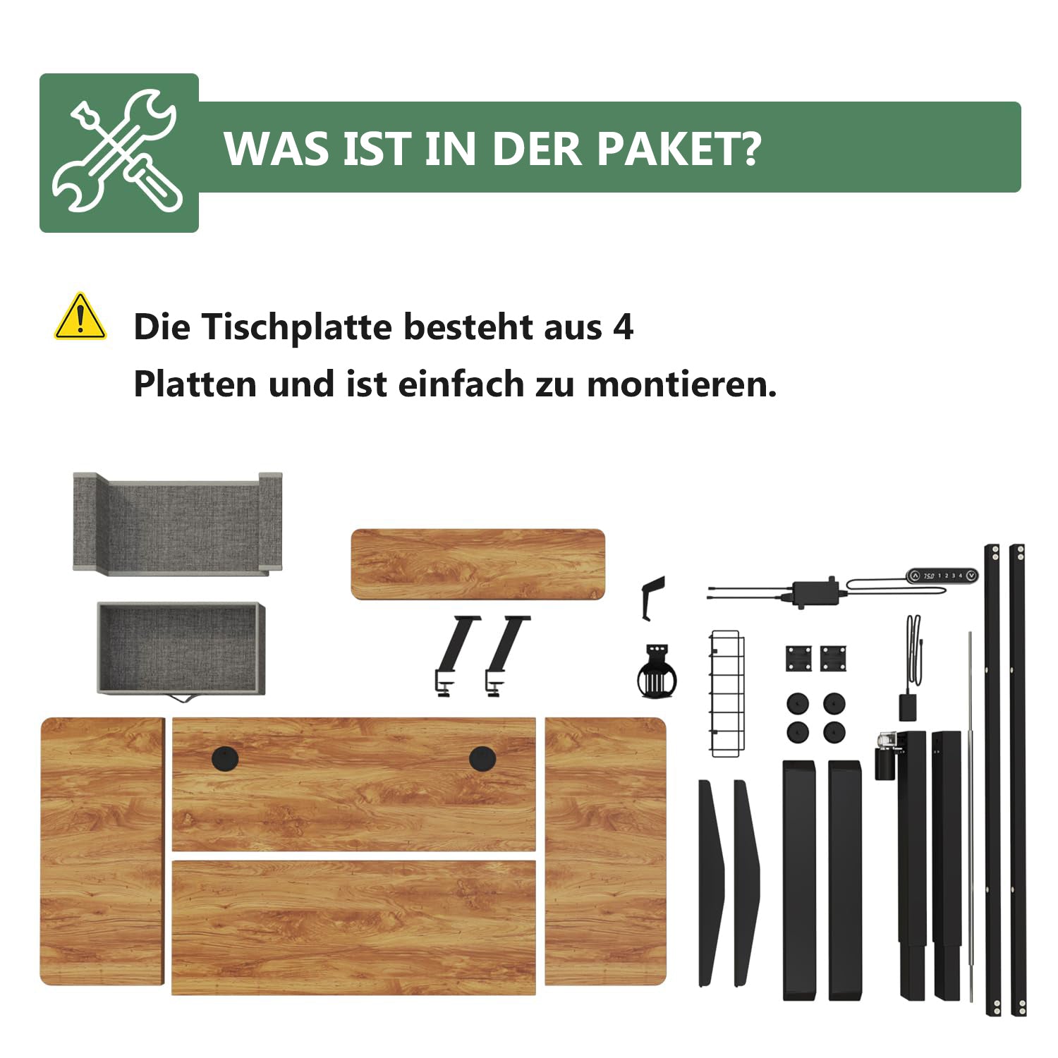 140(160) x 76 cm höhenverstellbarer elektrischer Sitz- und Stehständer für Zuhause und Büro mit Monitorständer und Schublade