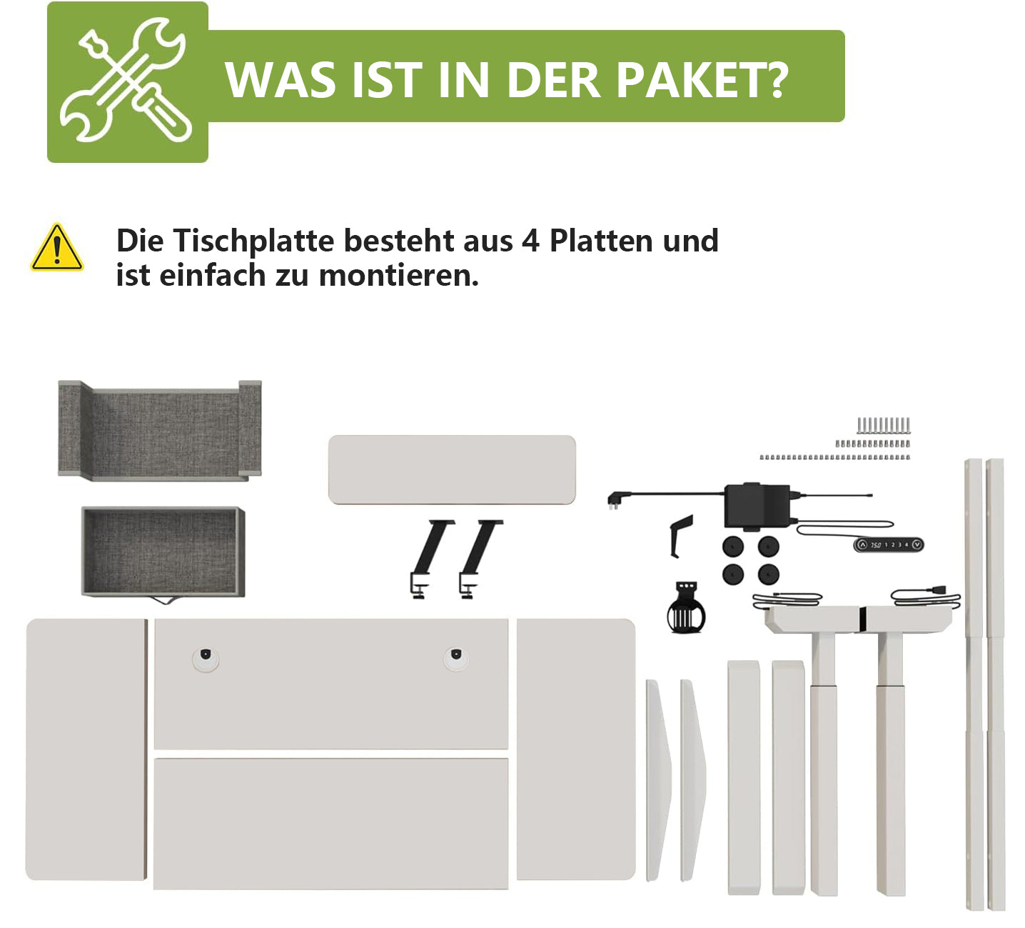 140(160) x 76 cm höhenverstellbarer elektrischer Sitz- und Stehständer für Zuhause und Büro mit Monitorständer und Schublade