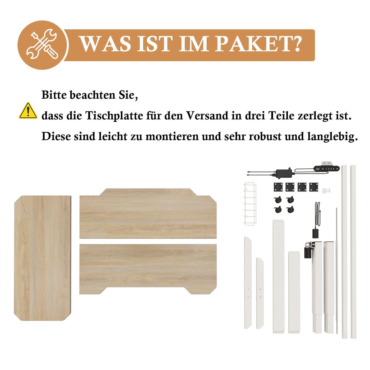 150 x 100cm L-förmiger Stehschreibtisch, Schwarz,Helle Eiche,Rustikales Braun