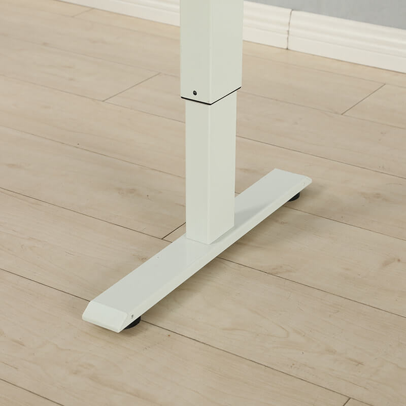 160 x 120cm L-förmiger Stehschreibtisch, verstellbarer elektrischer Sitz- und Stehpult für Zuhause und Büro mit Monitorständer und Schublade, Eiche