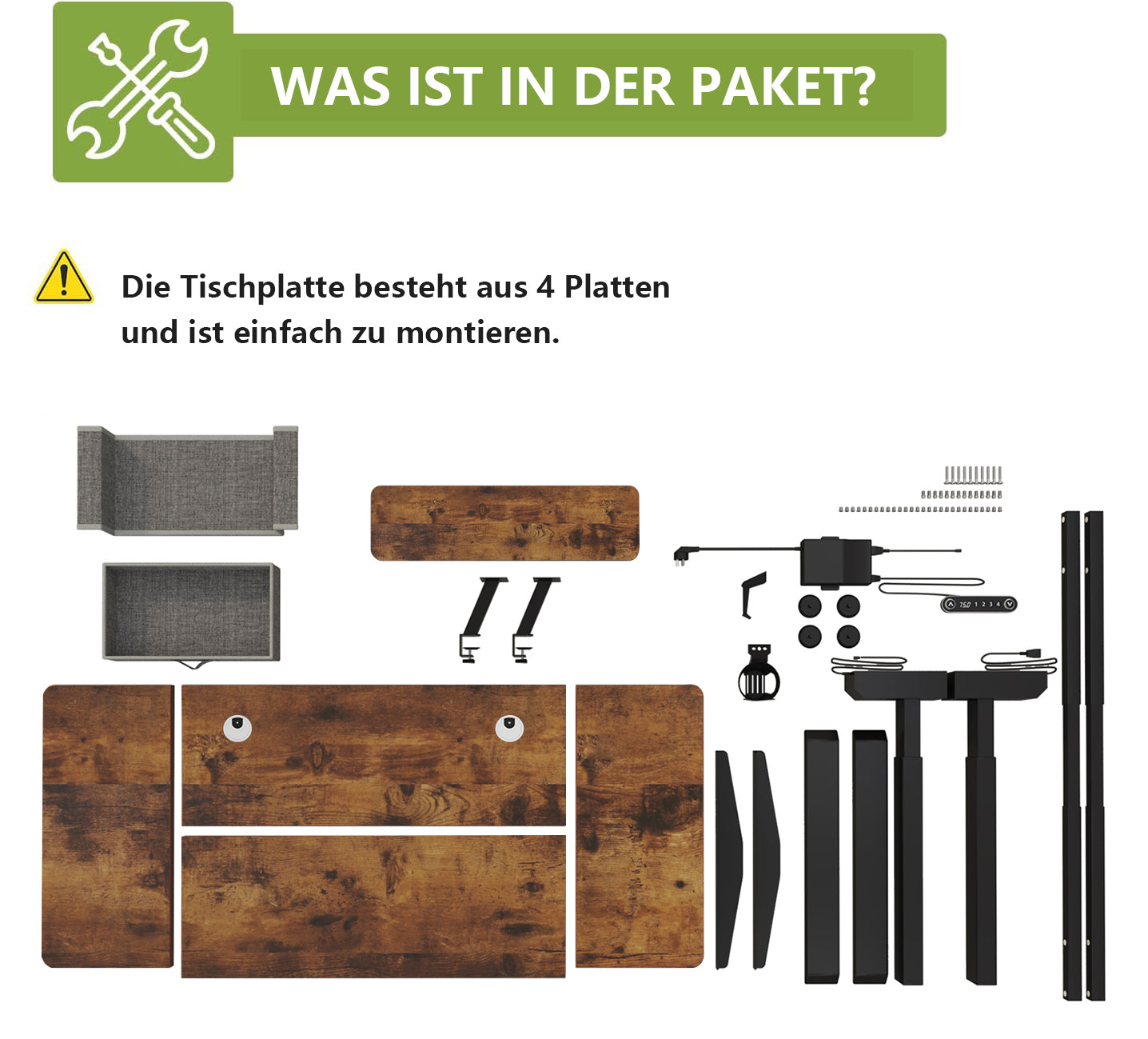 140(160) x 76 cm höhenverstellbarer elektrischer Sitz- und Stehständer für Zuhause und Büro mit Monitorständer und Schublade