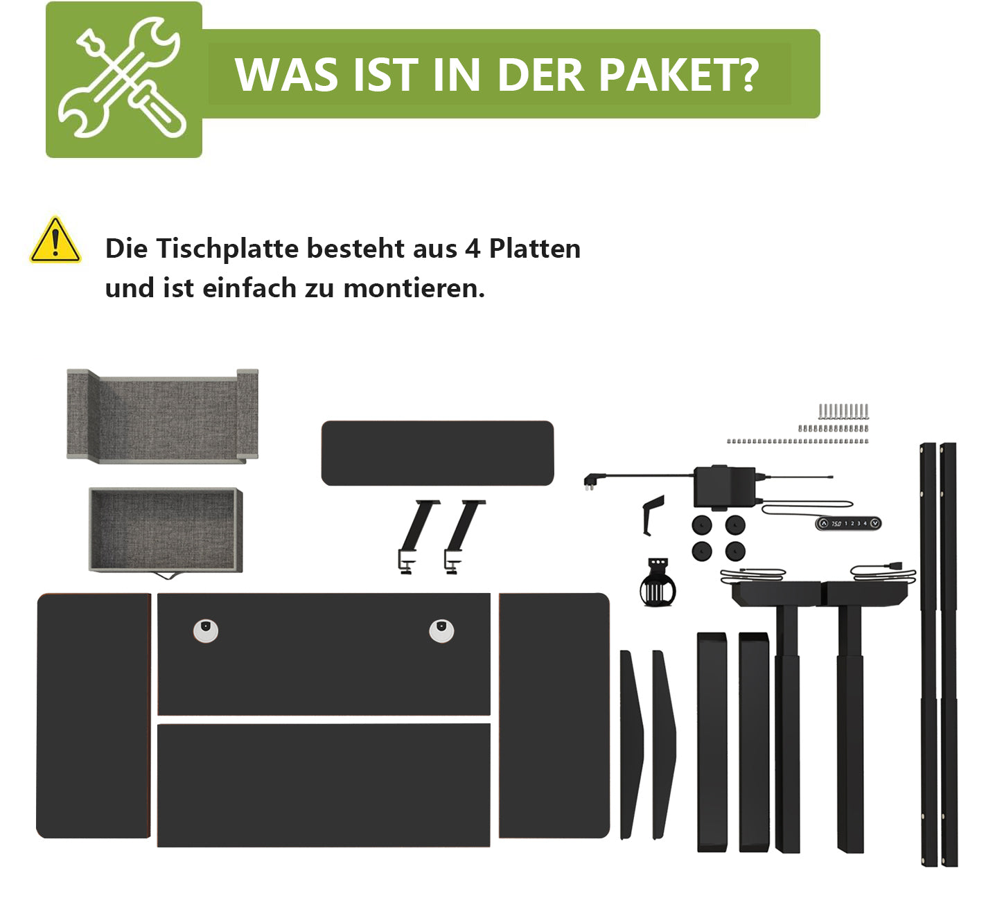 140(160) x 76 cm höhenverstellbarer elektrischer Sitz- und Stehständer für Zuhause und Büro mit Monitorständer und Schublade