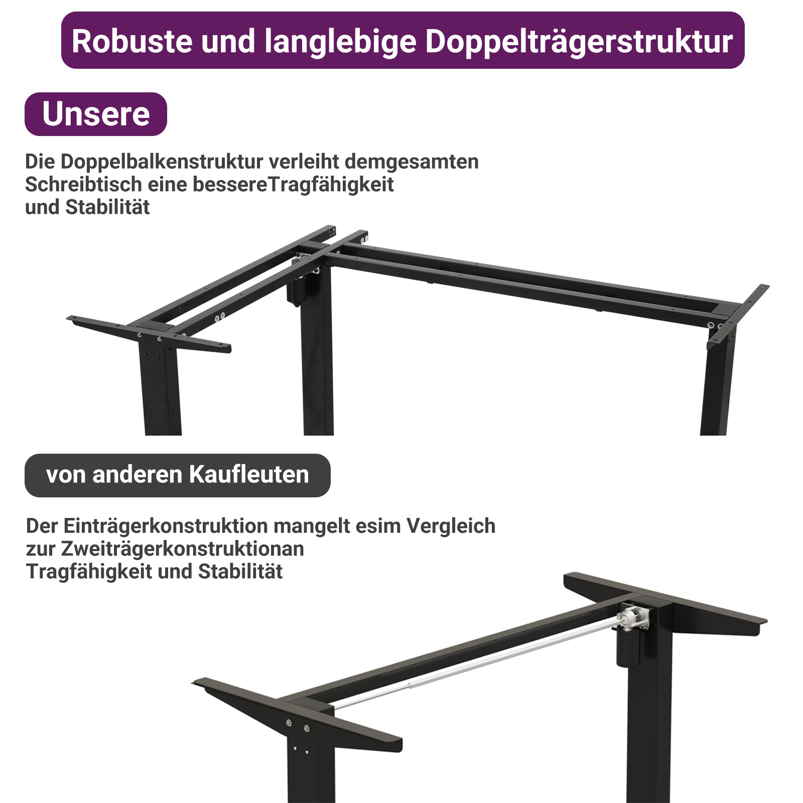 160 x 120cm L-förmiger Stehschreibtisch, verstellbarer elektrischer Sitz- und Stehpult für Zuhause und Büro mit Monitorständer und Schublade, Eiche