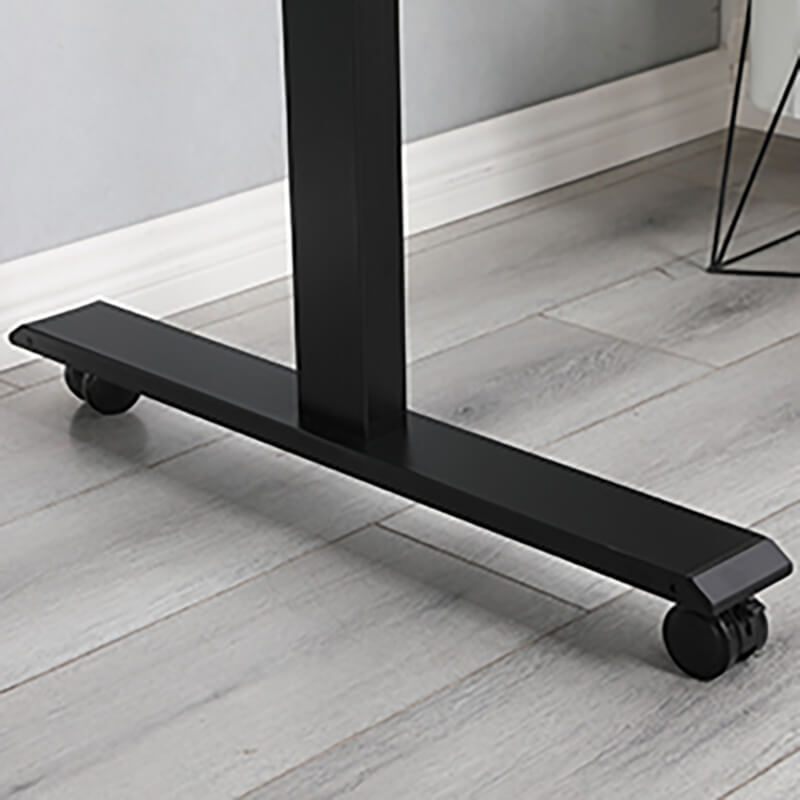 55"x 30" Standing Desk Electric Height Adjustable Computer Desk for Home&Office with Wheels, Oak or Brown