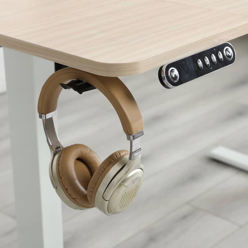 140(160) x 76 cm höhenverstellbarer elektrischer Sitz- und Stehständer für Zuhause und Büro mit Monitorständer und Schublade
