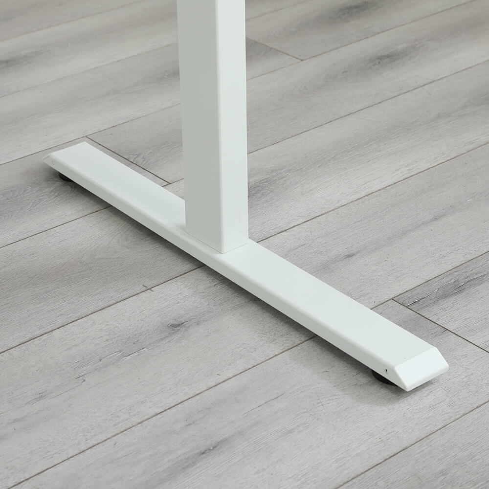 160 x 120cm L-förmiger Stehschreibtisch, verstellbarer elektrischer Sitz- und Stehpult für Zuhause und Büro mit Monitorständer und Schublade, Eiche