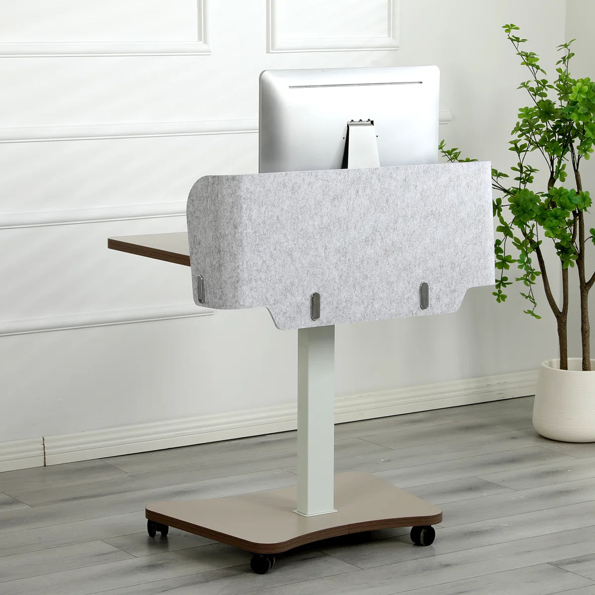 80cm Runder elektrisch höhenverstellbarer Stehschreibtisch