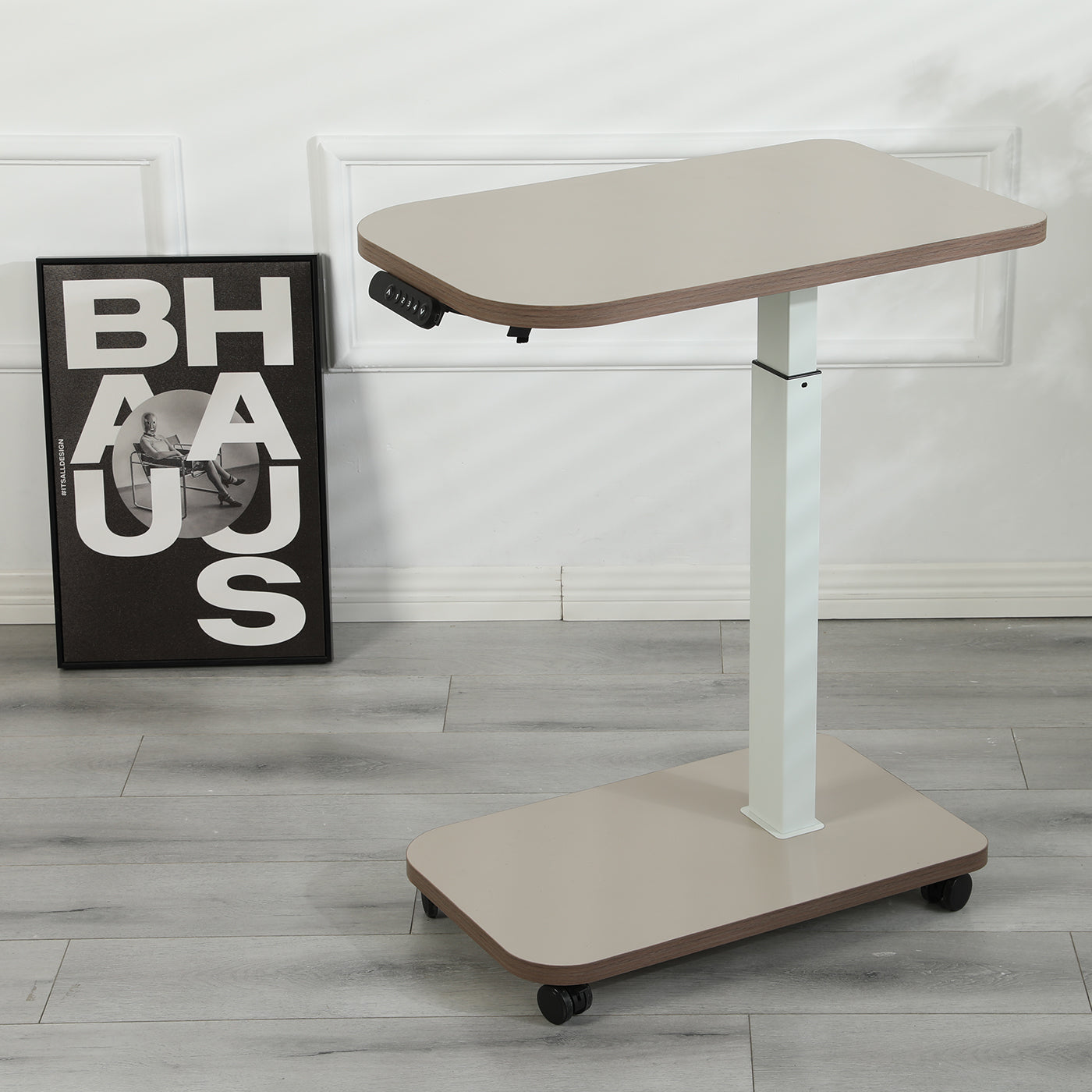 80cm Runder elektrisch höhenverstellbarer Stehschreibtisch