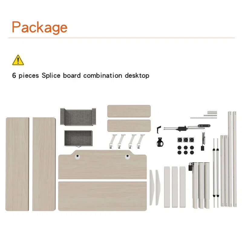 63" x 30" L-Shaped Standing Desk Adjustable Electric Sit and Stand for Home & Office with Monitor Stand and Drawer, Oak